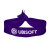 Custom Elastic Fold Over Wrist Band - Purple