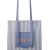 Custom Recycled Striped Cotton Tote Bags - Blue 