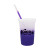 Custom 22 Oz Mood Stadium Cup with Lid & Mood Straw - Frost to purple