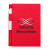 Custom Color Board Notebook With Pen - 4" x 6" - Red