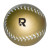 Custom Baseball Stress Reliever - Gold with White