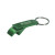 Custom Aluminum Bottle and Can Opener Key Ring - Green