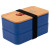 Logo Imprinted Wheat Straw Bento Box - Blue