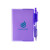 Clear-View Mini Notebook with Pen - Purple