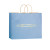 Custom 16 x 13 Matte Colored Shopping Bag with Gusset - Foil Stamp - Country blue