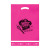 Custom Biodegradable Fold Over Die Cut Bag - 15 x 18 - Pink