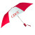 Custom Pop Up Automatic Umbrella - Red/White