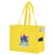 Custom Tote Bag with Side Pockets - Large - Full Color Imprint - Yellow 