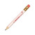 Custom Round Golf Pencil with Erasers - White