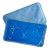 Custom Plush Gel Beads Hot-Cold Pack Rectangle - Blue