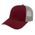 Low Profile Trucker Mesh Back Cap - Faux Leather Applique -Light Maroon 