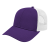Low Profile Trucker Mesh Back Cap - Faux Leather Applique - pUrple/White