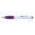 Custom Ion White Stylus Pen - Purple with Black Ink