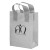 Custom 10 x 13 Frosted Shopping Bag with Gusset - Silver 