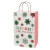 Custom Retro Snowflakes Handle Shopper Logo Bag - 8.5" x 13.375" x 5"