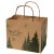 Custom Full Color Natural Holiday Handle Shopper - 8.5" x 7.25" x 5"