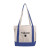 Custom Small Cotton Canvas Accent Boat Bag - Blue