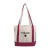 Custom Small Cotton Canvas Accent Boat Bag - Burgundy