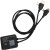 Custom 5-in-1 Charging Cable with USB-A/C Hub - Black Back View