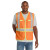 Custom CornerStone ANSI 107 Class 2 Dual-Color Safety Vest - Safety Orange Front view