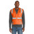 Custom CornerStone ANSI 107 Class 2 Mesh Six-Pocket Zippered Vest - Safety Orange Front view