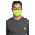 Custom Carhartt Cotton Ear Loop Face Mask - Brite Lime Front View 