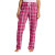 Custom District Women's Flannel Plaid Pant - Dark Fuchsia Pink 