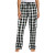 Custom District Women's Flannel Plaid Pant - Black&white Baffelo Check Front view