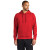 Custom Nike Club Fleece Sleeve Swoosh Pullover Hoodie - University Red Front view