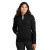 Custom Nike Women's Club Fleece Sleeve Swoosh 1/2-Zip - Black Front view 