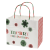 Custom Retro Snowflakes Handle Shopper Logo Bag - 8.5" x 7.25" x 5"