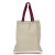 Custom Economical Tote Bag - Full Color - Natural/Maroon