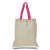 Custom Economical Tote Bag - Full Color - Natural/Hot Pink 