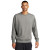 Custom Nike Club Fleece Sleeve Swoosh Crew - Dark Gray Heather Front view