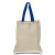 Custom Economical Tote Bag - Natural/Royal Blue 