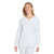 Custom Wink Women's Premiere Flex Full-Zip Scrub Jacket - White Front View 