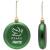 Custom Holiday Peace Dove Shatter-Resistant Flat Round Ornament - Green