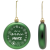 Custom Let It Snow Shatter-Resistant Flat Round Ornament - Green