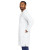 Custom Wink Men's Long Lab Coat - White Side View 