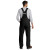 Custom Carhartt Duck Unlined Bib Overalls - Black Back View
