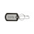Custom Ball Chain Dog Tag Keychain - Black Front View 