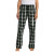 Custom District Women's Flannel Plaid Pant - Black Front view