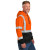 Custom CornerStone ANSI 107 Class 3 Heavy-Duty Fleece Pullover Hoodie - Safety Orange Side View 