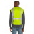Custom CornerStone ANSI 107 Class 2 Mesh Six-Pocket Zippered Vest - Safety Yellow Back view