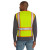Custom CornerStone ANSI 107 Class 2 Mesh Zippered Two-Tone Vest - Safety Yellow Back view