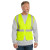 Custom CornerStone ANSI 107 Class 2 Economy Mesh Zippered Vest - Safety Yellow Front view