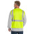 Custom CornerStone ANSI 107 Class 2 Economy Mesh Zippered Vest - Safety Yellow Back view