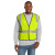 Custom CornerStone ANSI 107 Class 2 Economy Mesh One-Pocket Vest - Safety Yellow Front view