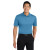 Custom Port Authority Performance Fine Jacquard Polo - Ocean Blue Front View 