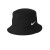 Custom Nike Swoosh Bucket Hat - Black Front View